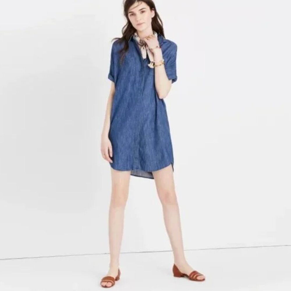 Madewell Courier Denim Shirt Dress xxs
